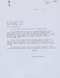 Letter from Elsie to R.L. 'Dick' Herman, 1979.